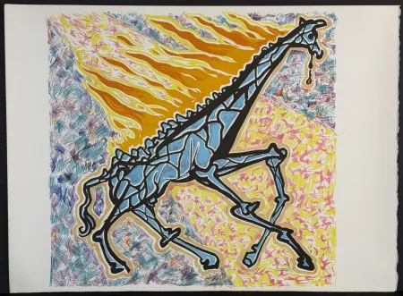 Litografía Dali - Le Jungle Humaine Le Girafe en Feu