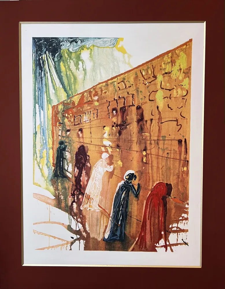 Litografía Dali - LE MUR DES LAMENTATIONS  (The Wailing Wall). Lithographie originale (1975)
