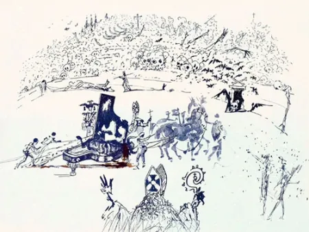 Grabado Dali - Le Piano sous la Neige (The Piano under the Snow)