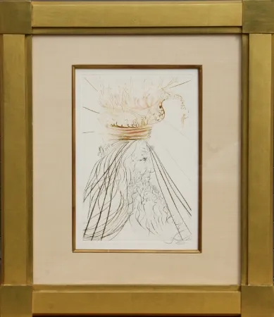 Grabado Dali - Le Roi Marc from Tristan et Iseult