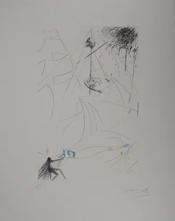 Grabado Dali - Le Vaisseau fantôme : Hommage à Wagner