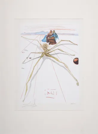 Grabado Dali - Leaving the Terrace of Anger, 1963