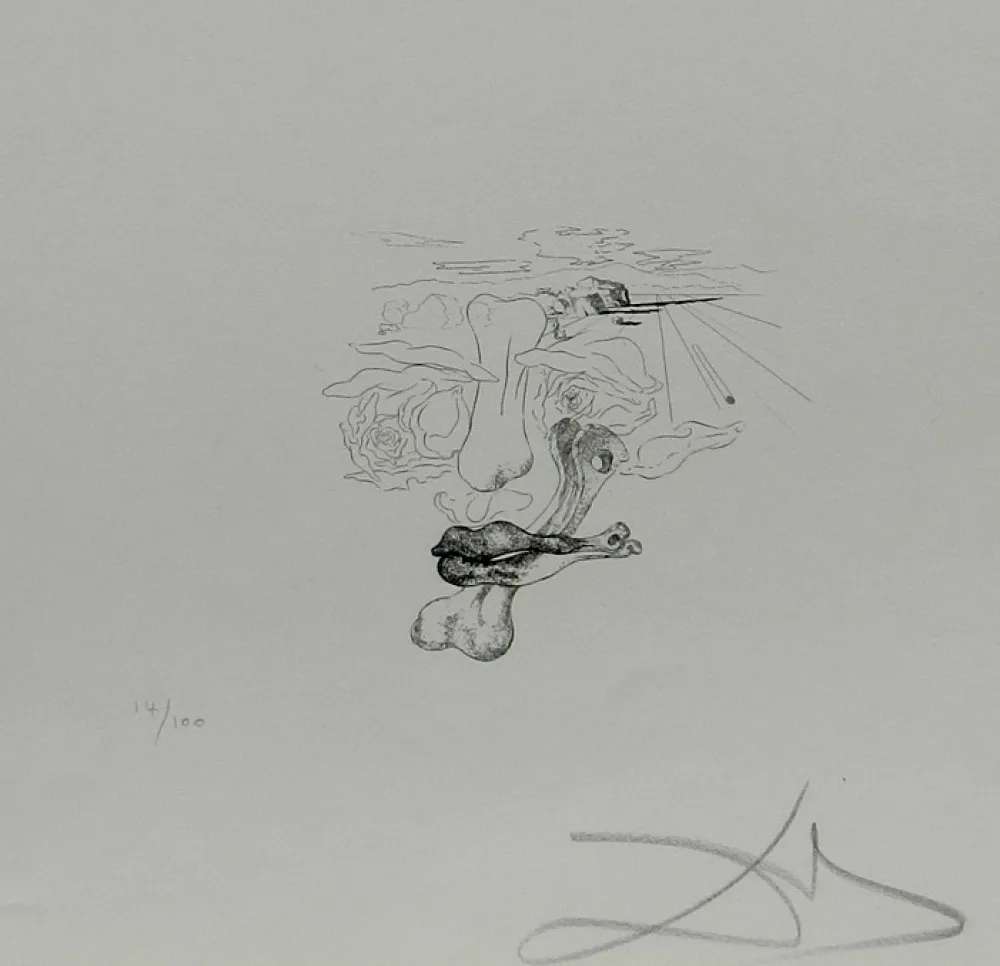 Grabado Dali - Les Chantes de Maldoror Carnal Transfiguration