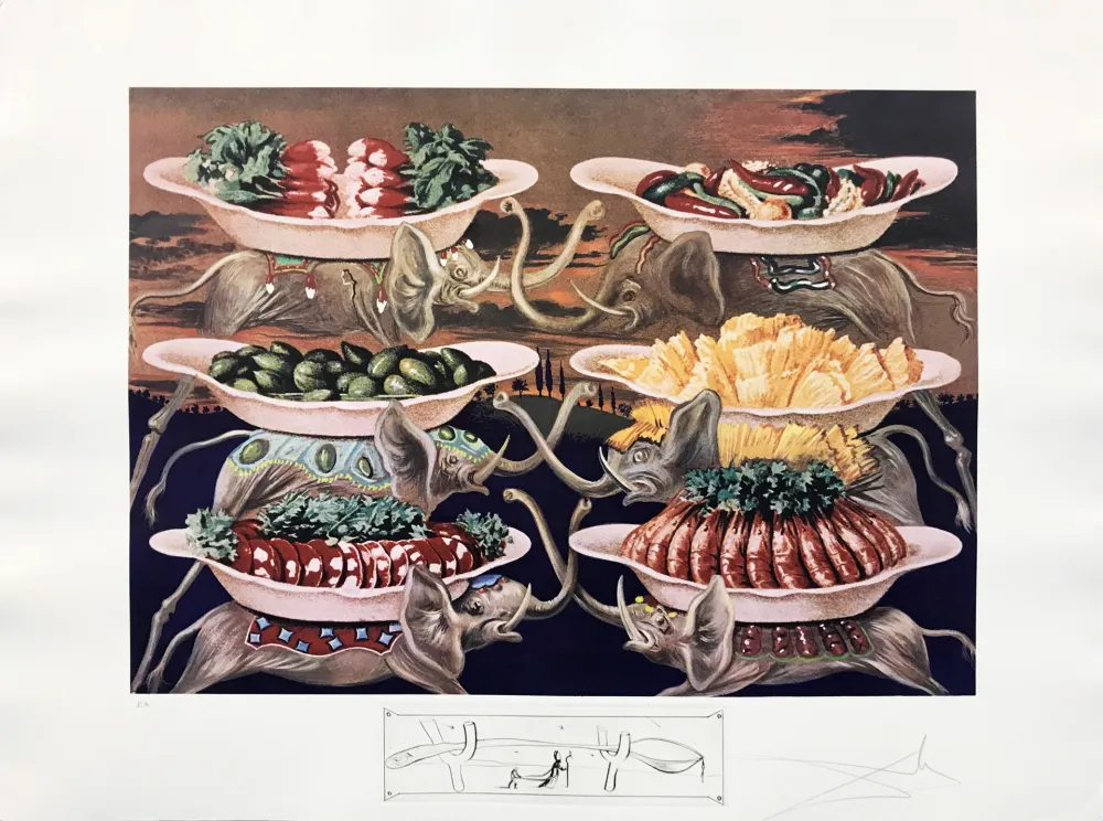 Litografía Dali - LES DELICES PETITS MARTYRS