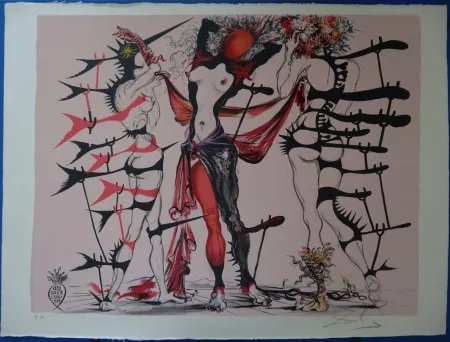 Litografía Dali - Les Femmes Fleurs