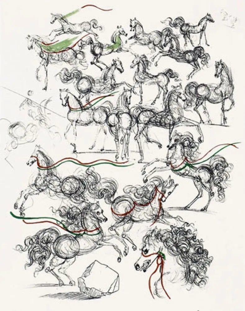 Grabado Dali - Les Petits Chevaux (Small Horses)