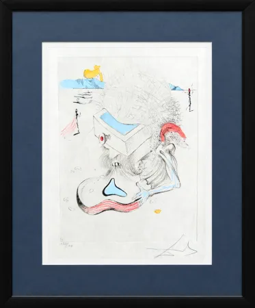 Grabado Dali - Les Tiroirs (Head with Drawer)