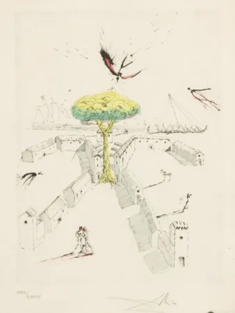 Aguafuerte Dali - Les Tranchées
