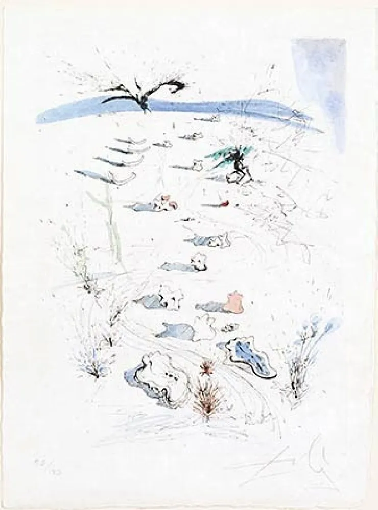 Grabado Dali - Les Tranches (The Trenches)