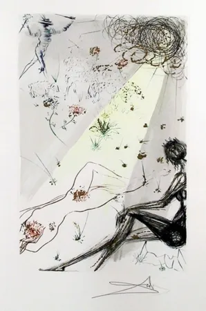 Grabado Dali - Looke not upon mee that I am blacke from Song of Songs of Solomon portfolio