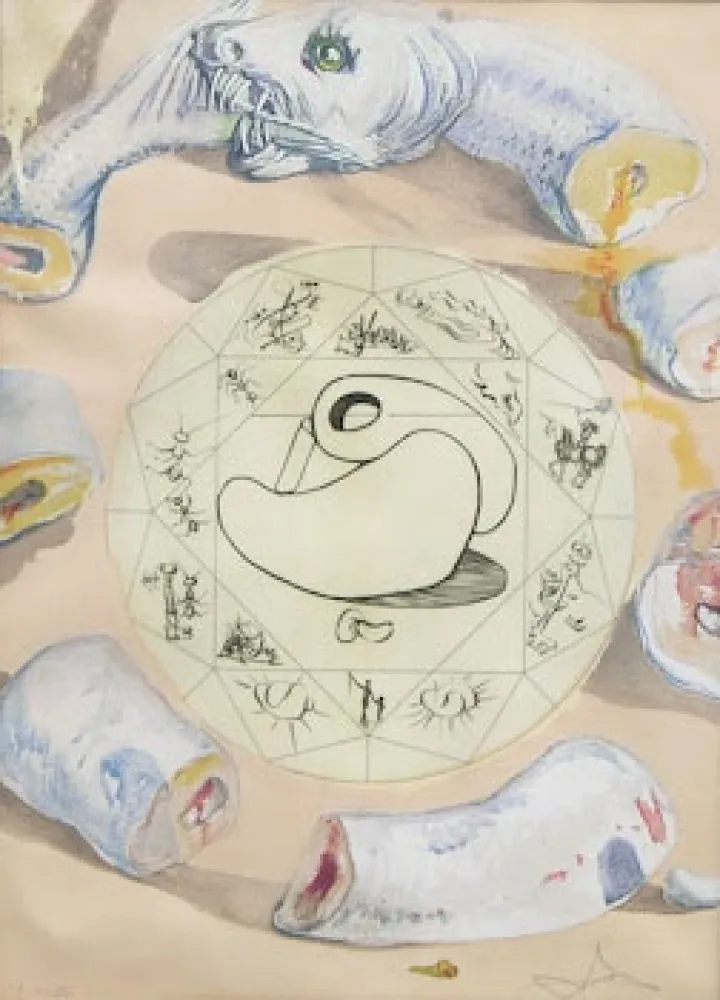 Aguafuerte Dali - L'Ouroboros