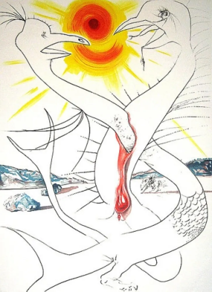 Grabado Dali - Mars and Jupiter