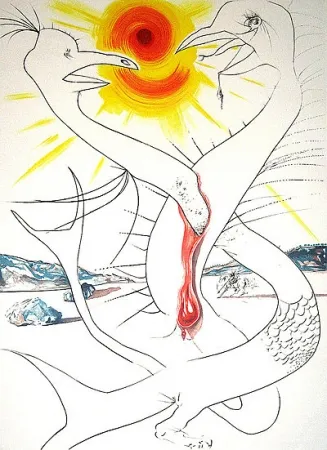 Grabado Dali - Mars and Jupiter