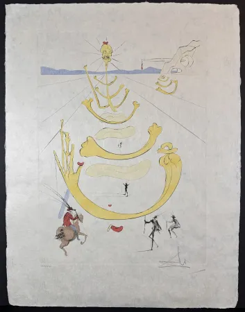 Grabado Dali - Masque de la Mort