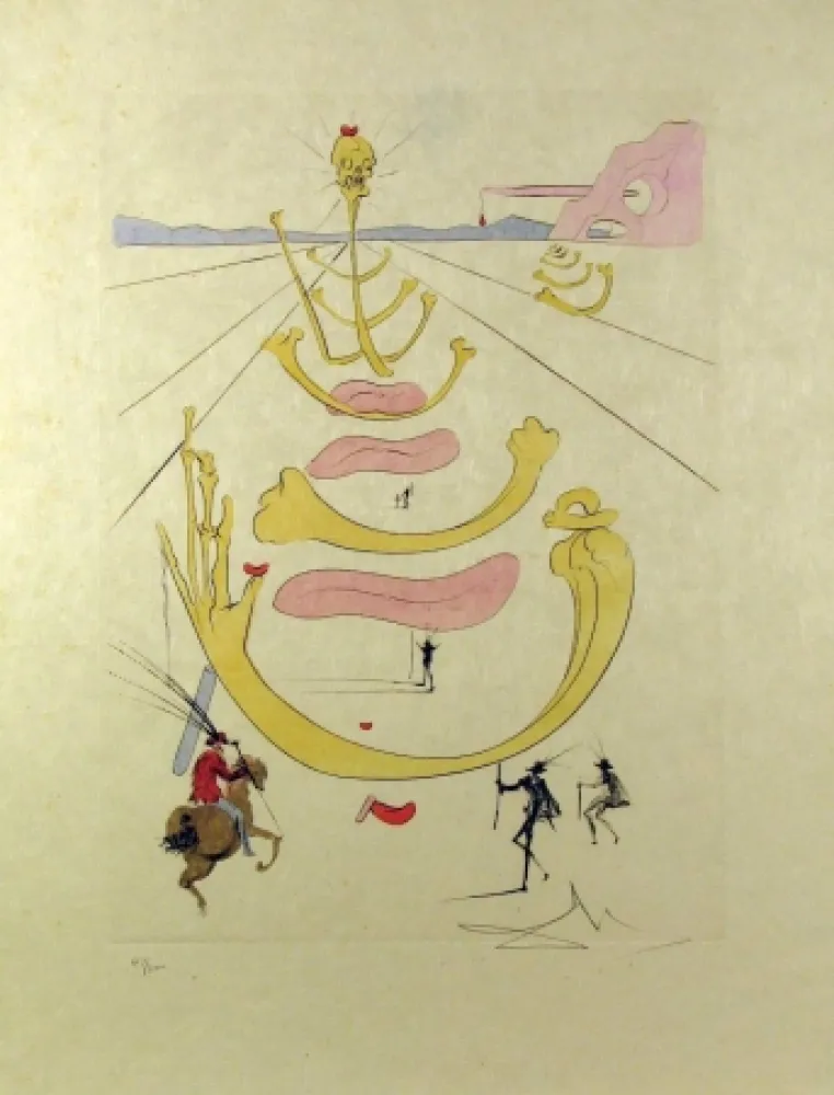 Aguafuerte Y Aguatinta Dali - Masque De La Mort