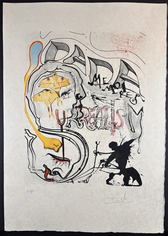 Grabado Dali - Memories of Surrealism Angel of Dada Surrealism