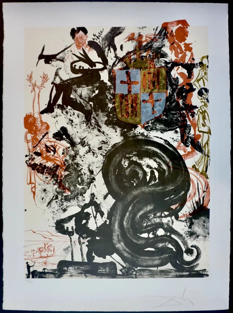 Litografía Dali - Monument To Picasso