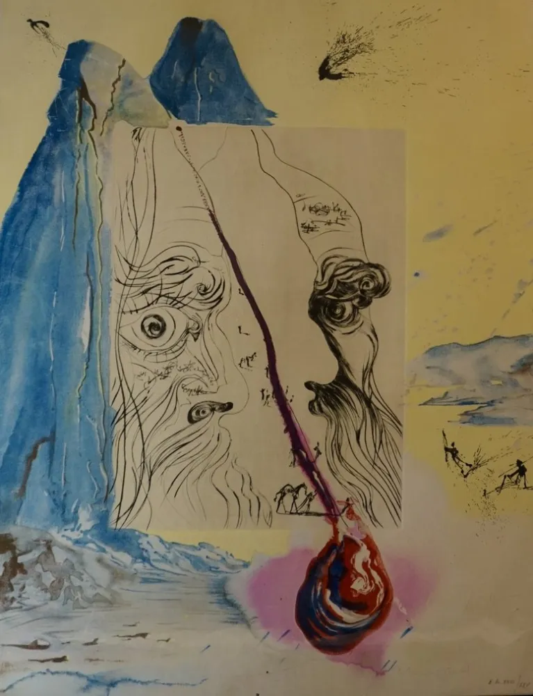 Grabado Dali - Moses and Monotheism The Tear of Blood