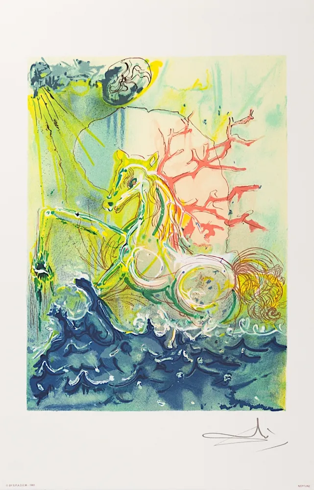 Litografía Dali - Neptune