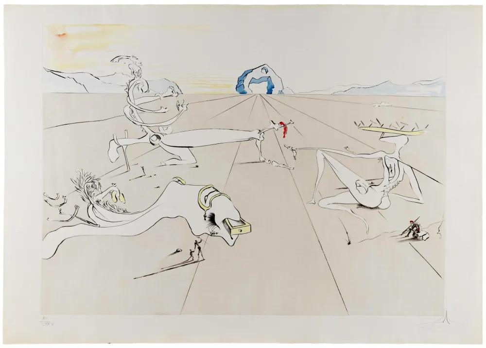 Grabado Dali - Paysage Surréaliste