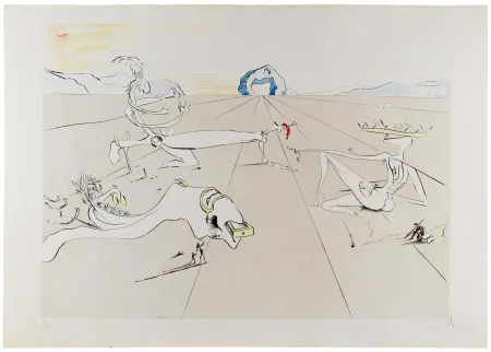 Grabado Dali - Paysage Surréaliste