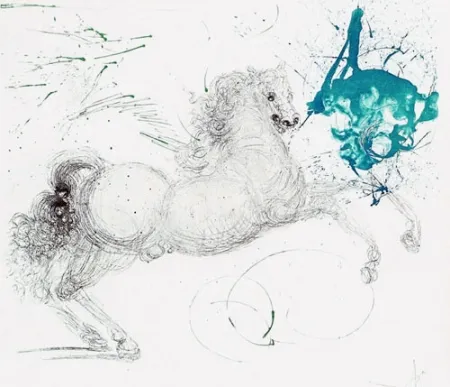 Grabado Dali - Pegase (Pegasus)