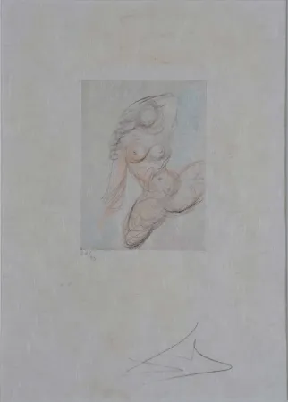 Grabado Dali - Petites Nus (Ronsard) E