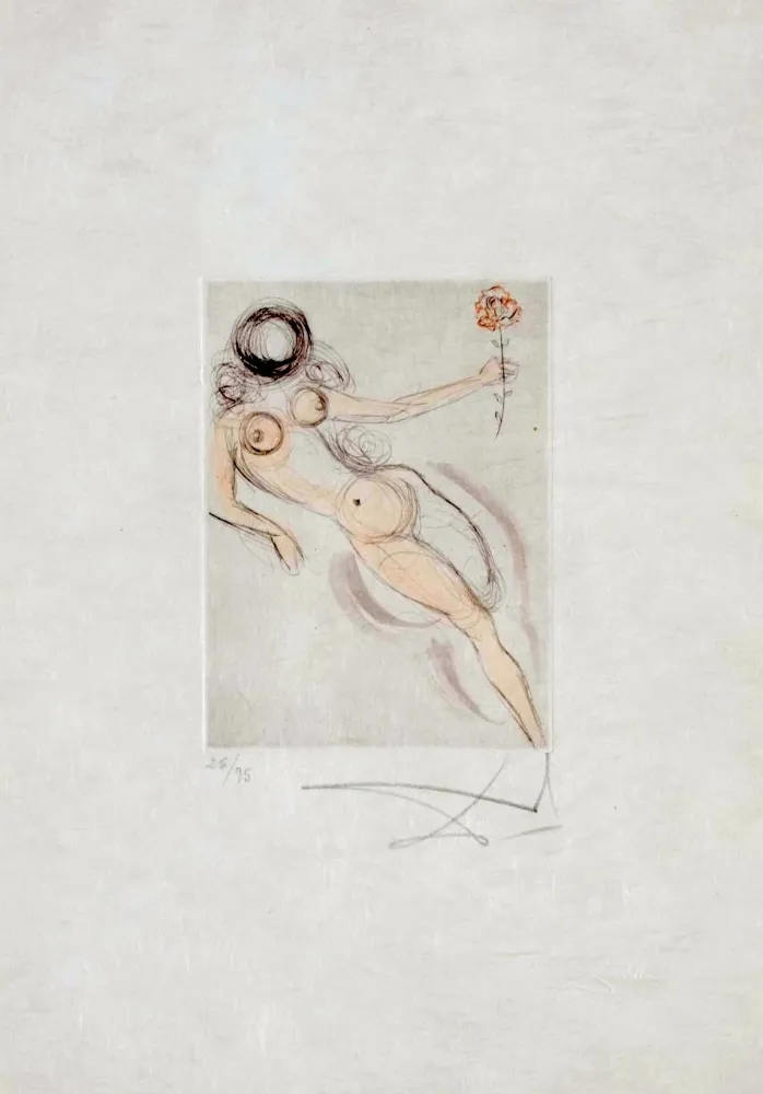 Grabado Dali - Petites Nus (Ronsard) H