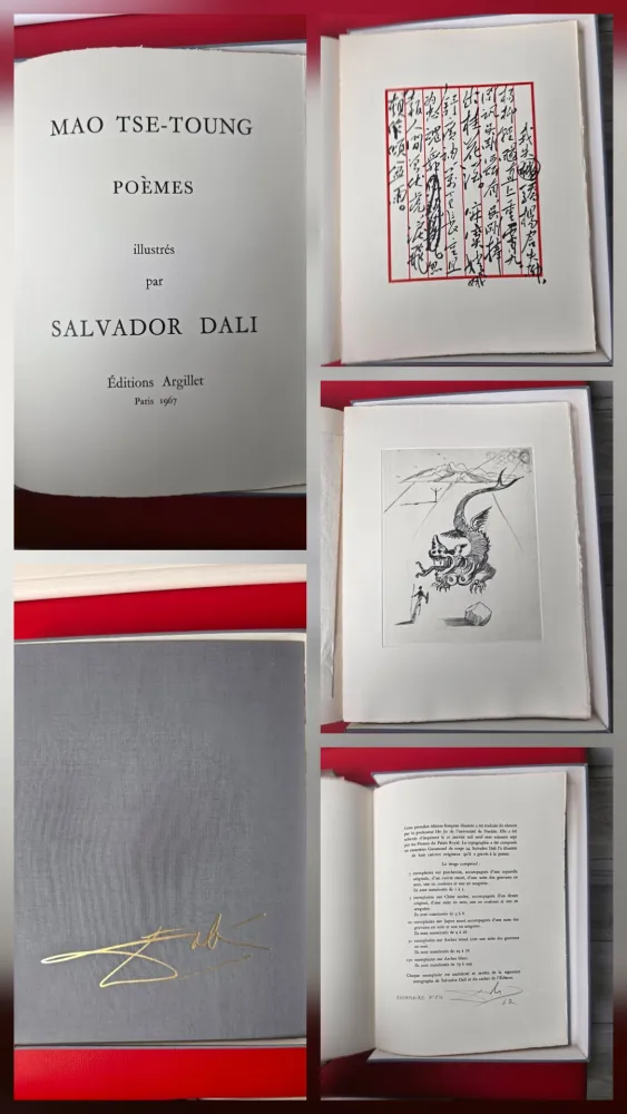 Aguafuerte Dali - Poèmes de Mao-Tse-Toung 