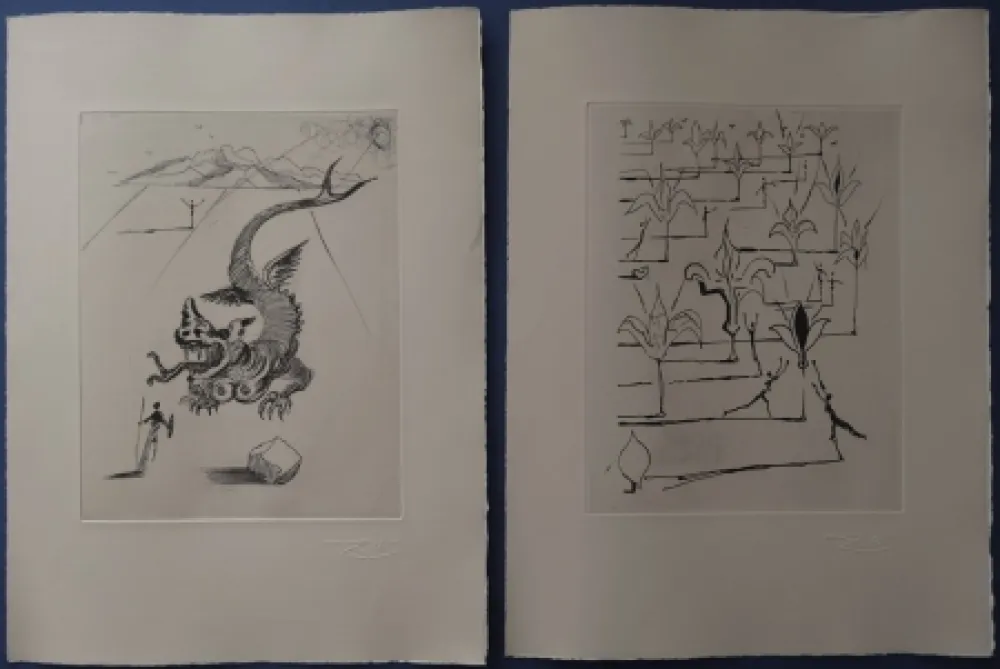 Grabado Dali - Poemes de Mao Tse Toung (With suite)