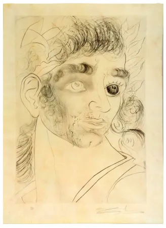 Punta Seca Dali - Portrait of alexander the great