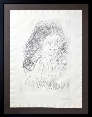 Aguafuerte Dali - Portrait of la Fontaine