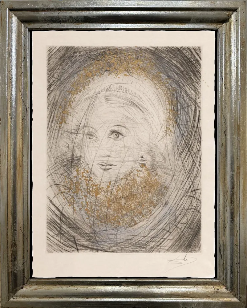 Punta Seca Dali - Portrait of  Marguerite