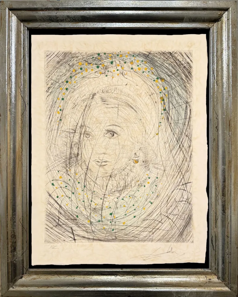 Punta Seca Dali - Portrait of  Marguerite
