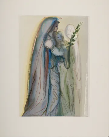 Grabado En Madera Dali - Préparation à la prière finale, 1963