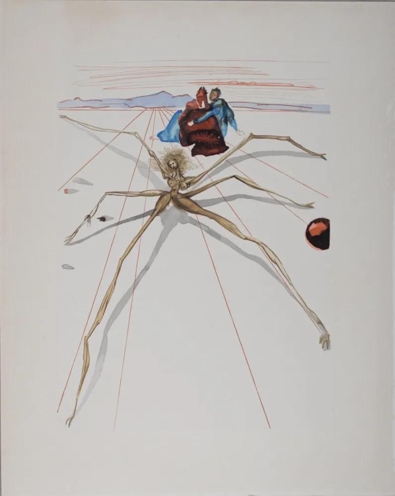 Litografía Dali - Quittant la corniche de la colère