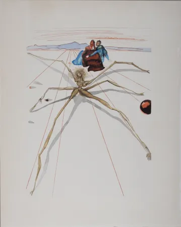 Litografía Dali - Quittant la corniche de la colère