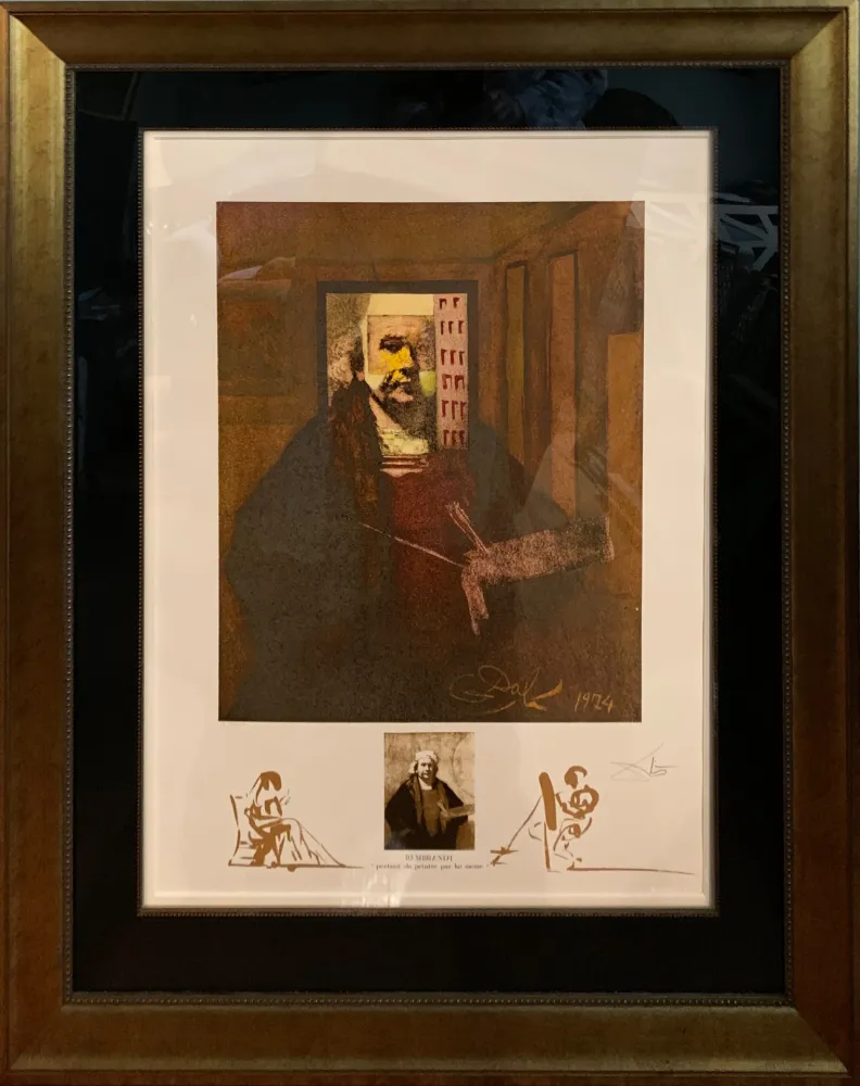 Litografía Dali - Rembrandt (Portrait du Peintre par Lui-Meme)