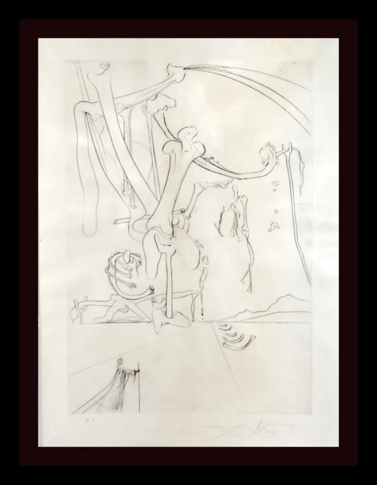 Grabado Dali - Roi, je t’attends a Babylone Des Rois Pendus aux Arbes...