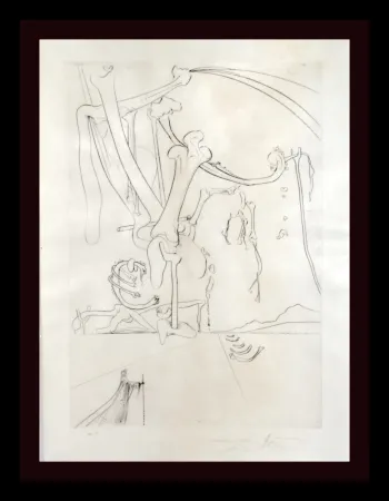 Grabado Dali - Roi, je t’attends a Babylone Des Rois Pendus aux Arbes...