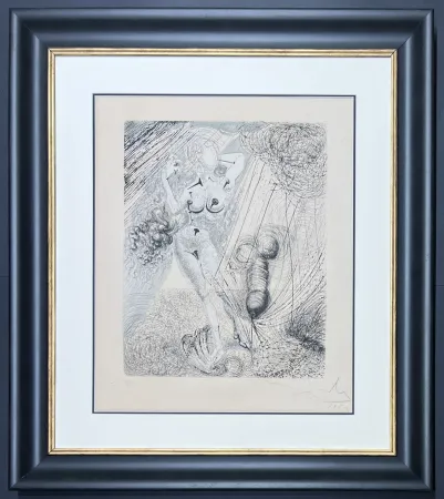 Punta Seca Dali - Salvador Dalì (1904–1989) - Aphrodite - Mixed media incorporating heliogravure and drypoint etching hand-colored on Arches paper - 1963