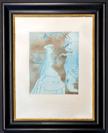 Grabado Dali - Salvador Dalì (1904-1989) - Femme a coussin - Drypoint, etchings - 1969