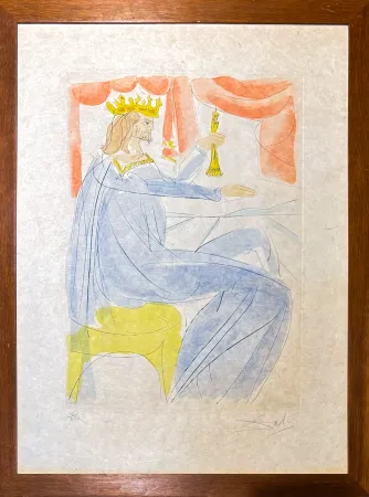 Punta Seca Dali - Salvador Dalí (1904-1989) - King Solomon - drypoint, etching - 1975