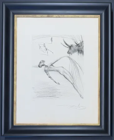 Punta Seca Dali - Salvador Dalí  (1904-1989) - La cogida y la muerte - Drypoint, etching on Arches paper - 1973