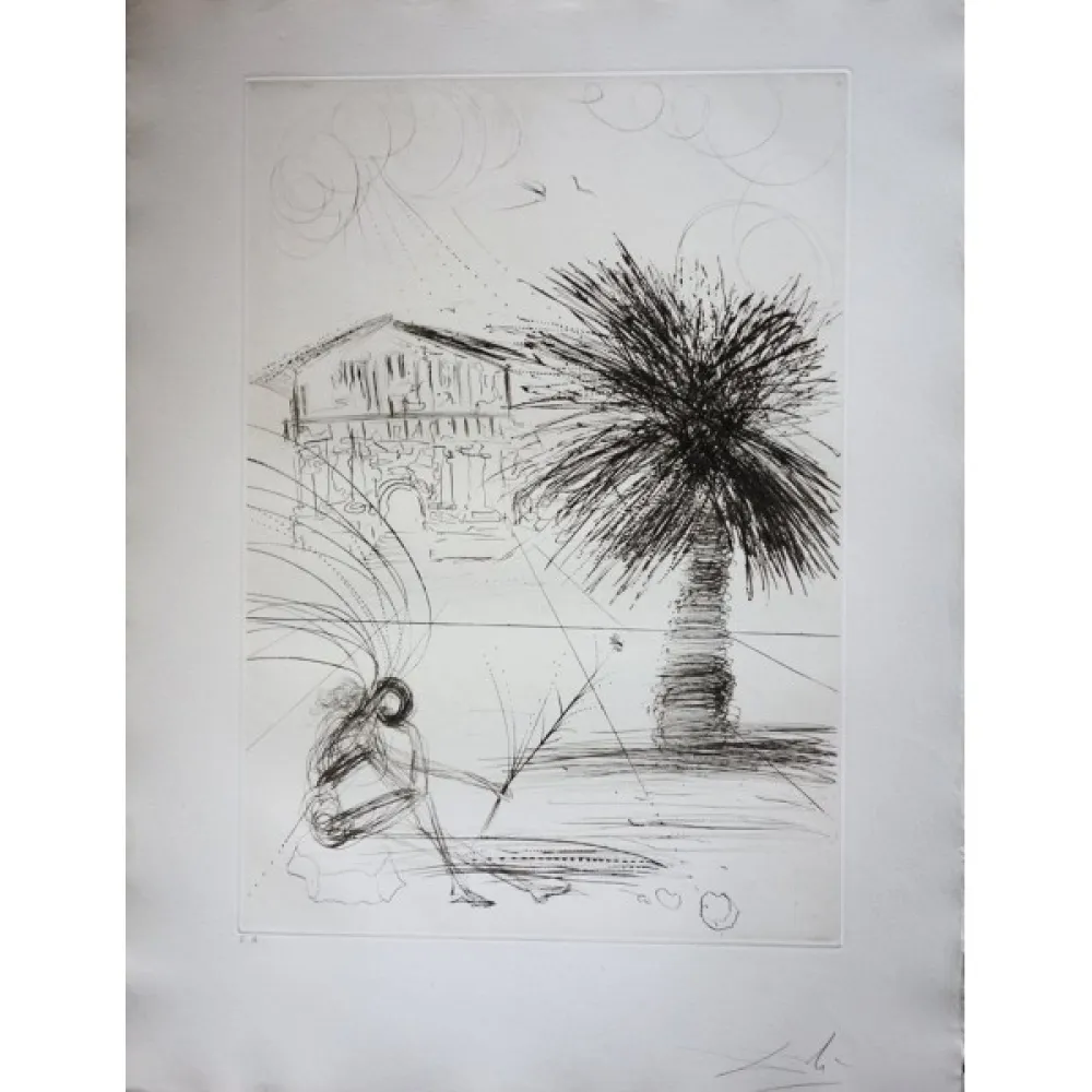 Grabado Dali - San Francisco : Mission Dolores