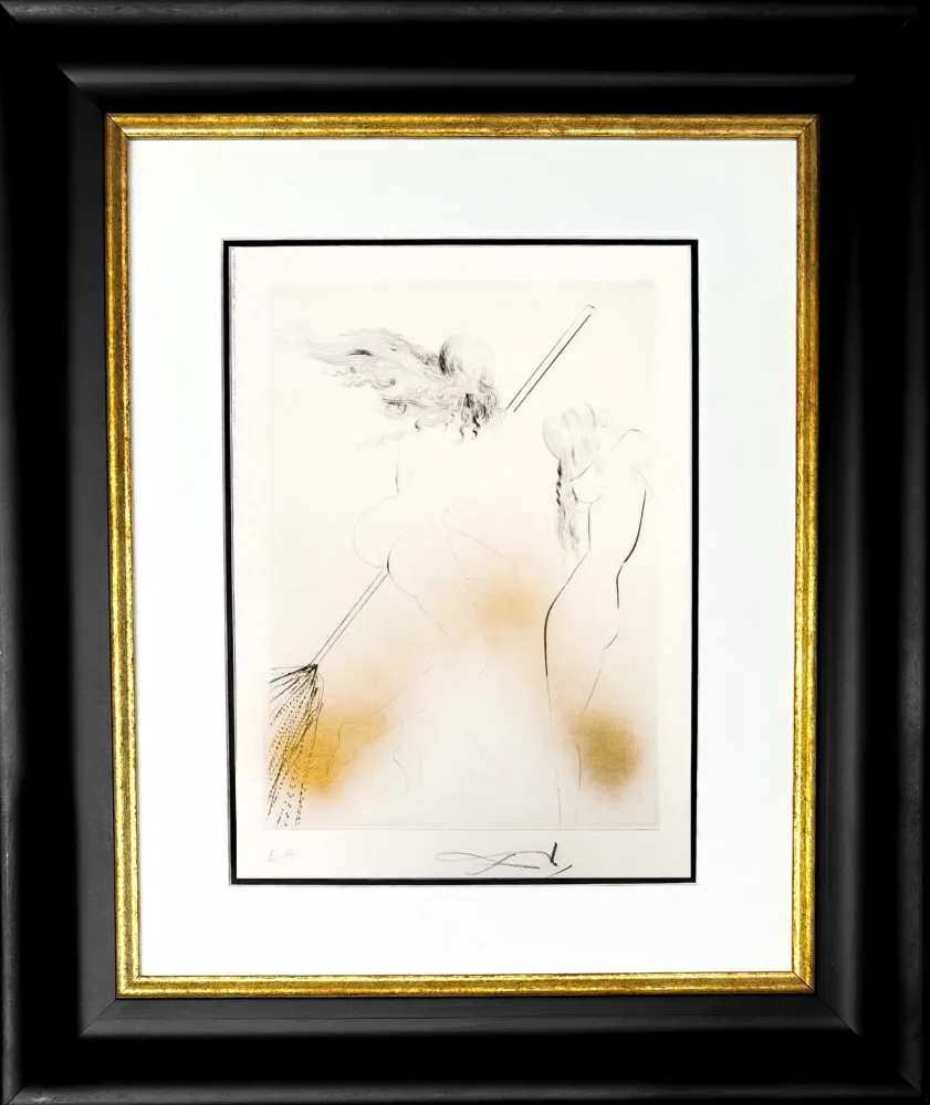 Grabado Dali - Sorcière au Balai