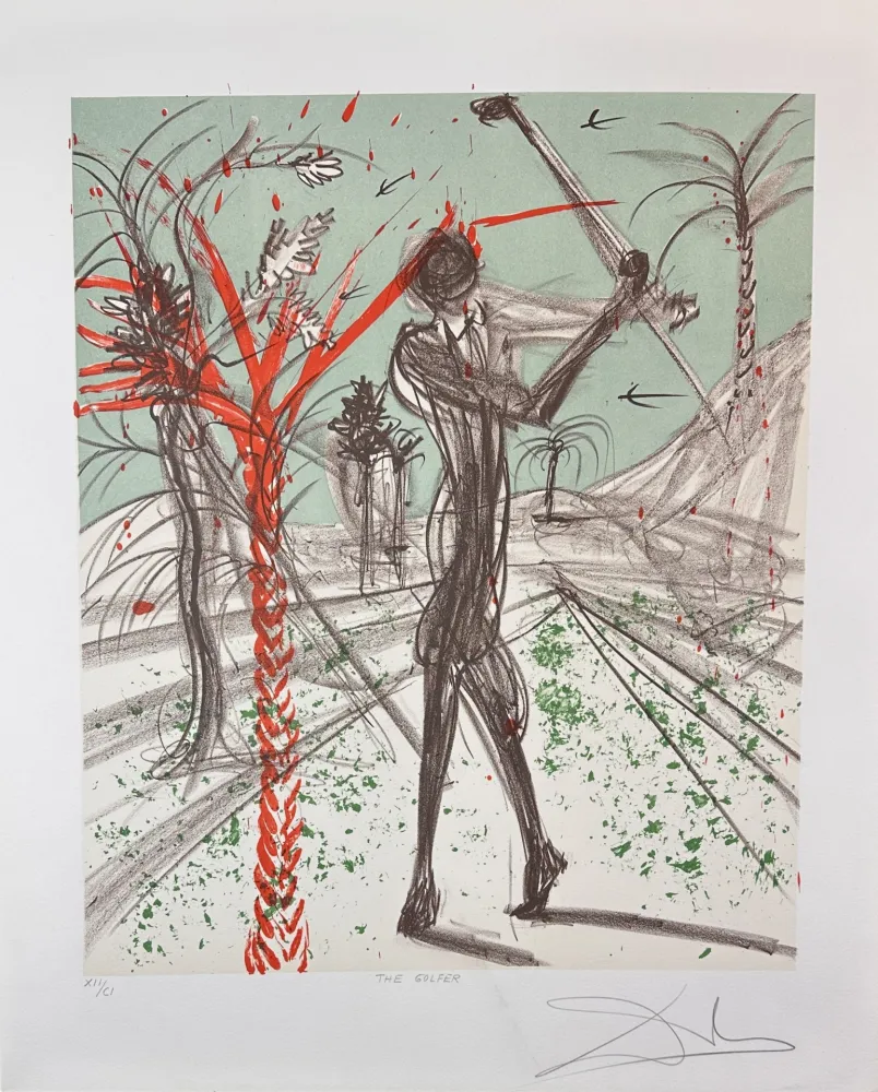 Litografía Dali - Sports The Golfer