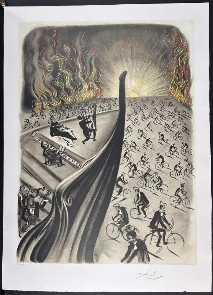 Litografía Dali - Symphony Bicyclette