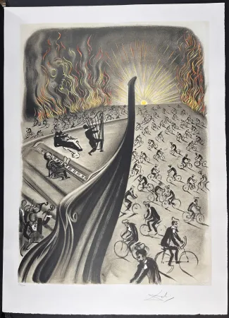 Litografía Dali - Symphony Bicyclette