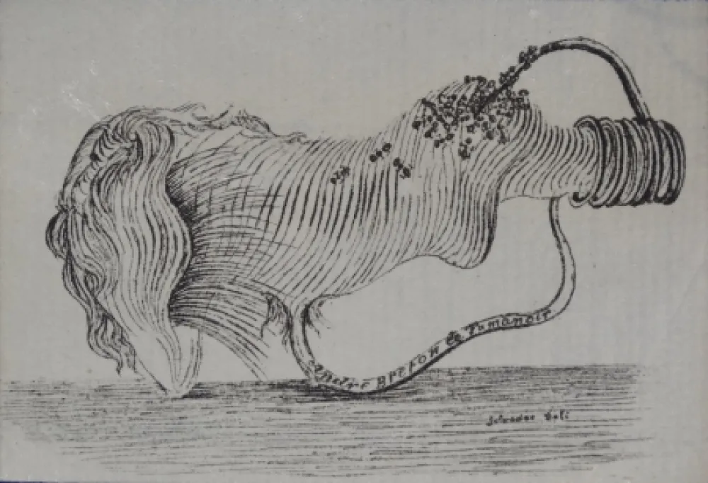 Grabado Dali - Tamanoir - André Breton